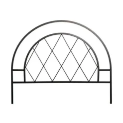 Enchanted Garden™ 20"H X 24"W Lattice Steel Black Garden Border Fence