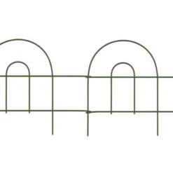Enchanted Garden™ 1'6"H X 8'W Folding Steel Green Garden Border Fence