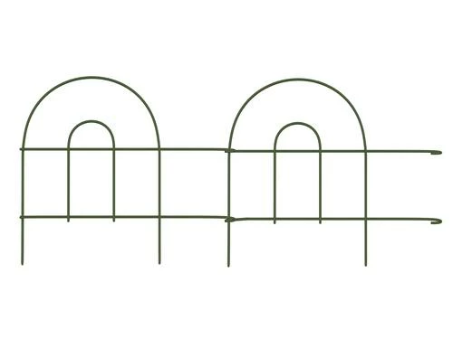 Enchanted Garden™ 1'6"H X 8'W Folding Steel Green Garden Border Fence 3 Enchanted Garden™ 1'6"H X 8'W Folding Steel Green Garden Border Fence