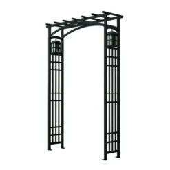 Enchanted Garden 52"W X 78"H Black Mission Arbor