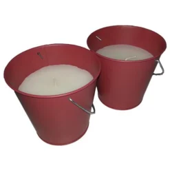 Enchanted Garden™ 2-Pack Painted Citronella Bucket - Assorted Colors