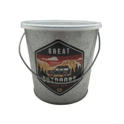 Enchanted Garden™ 5" Metal Retro Bucket Citronella Candle - Assorted Styles -The Thrive Yard Sales 21234G GL 3