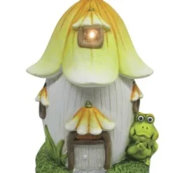 Enchanted Garden™ 14" Solar LED Fairy House Statue