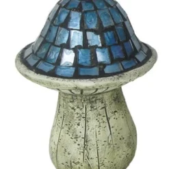 Enchanted Garden™ 8.2" Blue Cement Mushroom Statue