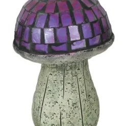 Enchanted Garden™ 8.25" Purple Cement Mushroom Statue