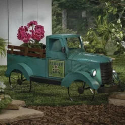 Enchanted Garden™ 41" LED Solar Metal & Wood Antique Truck -The Thrive Yard Sales 2566010MND glam 3000