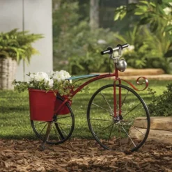 Enchanted Garden™ 20" Metal Antique Bicycle With Planters 5 Enchanted Garden™ 20" Metal Antique Bicycle With Planters -The Thrive Yard Sales 2570400MND glam