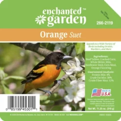 Enchanted Garden™ Orange Bird Suet Cake - 11.25 Oz 7 Enchanted Garden™ Orange Bird Suet Cake - 11.25 Oz -The Thrive Yard Sales 266 2119Label View