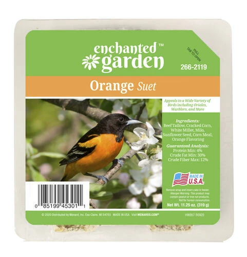 Enchanted Garden™ Orange Bird Suet Cake - 11.25 Oz 3 Enchanted Garden™ Orange Bird Suet Cake - 11.25 Oz