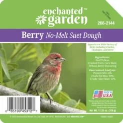 Enchanted Garden™ Berry No-Melt Bird Suet Dough - 11.25 Oz -The Thrive Yard Sales 266 2144Label View