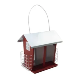 Enchanted Garden® Red Barn Seed And Suet Bird Feeder