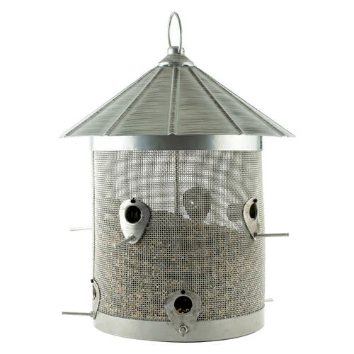Enchanted Garden® Rustic Farmhouse Galvanized Silo Bird Feeder 5 Enchanted Garden® Rustic Farmhouse Galvanized Silo Bird Feeder - Image 3