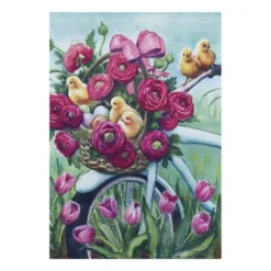 Enchanted Garden™ 12.5" X 18" Garden Flag - Assorted Styles -The Thrive Yard Sales 2723272 Floral Bicycle Chicks GARDEN Flag