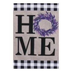 Enchanted Garden™ 12.5" X 18" Applique Flag - Assorted Styles -The Thrive Yard Sales 2723273 HOME Lavender Wreath APPLIQUE flag