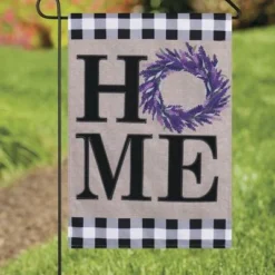 Enchanted Garden™ 12.5" X 18" Applique Flag - Assorted Styles -The Thrive Yard Sales 2723273 HOME Lavender Wreath APPLIQUE flag scenic