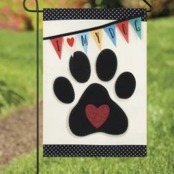 Enchanted Garden™ 12.5" X 18" Applique Flag - Assorted Styles -The Thrive Yard Sales 2723273 I Love My Dog Garden applique flag scenic