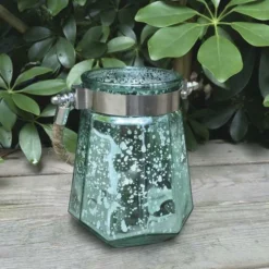 Enchanted Garden™ 5" Glass Flameless Candle Lantern - Assorted Styles -The Thrive Yard Sales 277 4178 P SC Blue