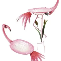 Enchanted Garden™ 20.8" Flamingo Bird Bath -The Thrive Yard Sales 277 4847 3A