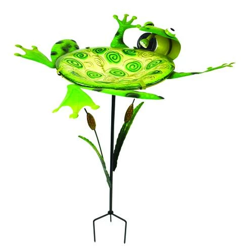 Enchanted Garden™ 17.9" Frog Bird Bath 3 Enchanted Garden™ 17.9" Frog Bird Bath