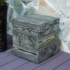 Enchanted Garden™ 17" Knotty Wood Garden Stool -The Thrive Yard Sales 277 5188 P SC