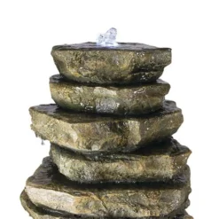 Enchanted Garden™ 34.1" Tiered Rock Outdoor Water Fountain -The Thrive Yard Sales 277 5228 P ALT