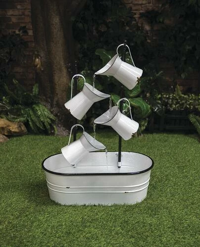 Enchanted Garden™ 33" Metal Pitcher Outdoor Water Fountain 4 Enchanted Garden™ 33" Metal Pitcher Outdoor Water Fountain - Image 2