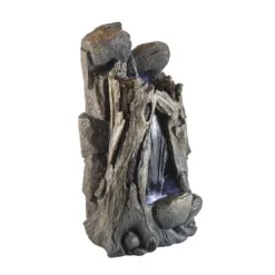 Enchanted Garden™ 52" Tiered Tree Trunk Outdoor Water Fountain -The Thrive Yard Sales 277 5241 P RF