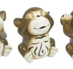 Enchanted Garden™ 7.8" Ceramic Monkey LED Lantern - Assorted Styles