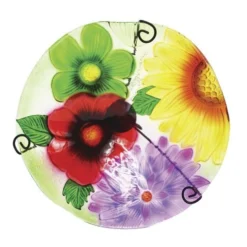 Enchanted Garden™ 11" Glass Floral Bird Bath -The Thrive Yard Sales 277 5671 03 3900px