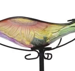 Enchanted Garden™ 11" Glass Floral Bird Bath -The Thrive Yard Sales 277 5671 06 1000px