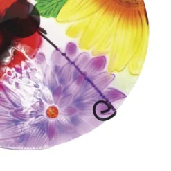 Enchanted Garden™ 11" Glass Floral Bird Bath -The Thrive Yard Sales 277 5671 07 2300px