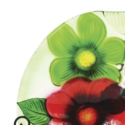 Enchanted Garden™ 11" Glass Floral Bird Bath -The Thrive Yard Sales 277 5671 08 2100px