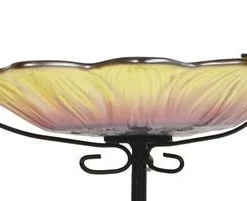 Enchanted Garden™ 11" Glass Sunflower Bird Bath -The Thrive Yard Sales 277 5674 06 1000px