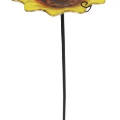Enchanted Garden™ 11" Glass Sunflower Bird Bath
