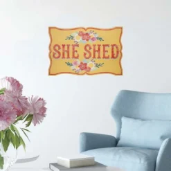 Enchanted Garden™ 15" Wood She Shed Outdoor Wall Art -The Thrive Yard Sales 277 5686 1900