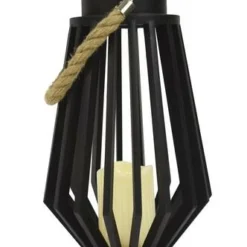 Enchanted Garden™ 13.5" Black Wooden LED Lantern -The Thrive Yard Sales 277 5817 02
