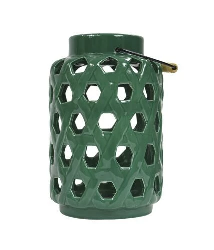 Enchanted Garden™ 9.75" Ceramic Solar Lantern 5 Enchanted Garden™ 9.75" Ceramic Solar Lantern - Image 3