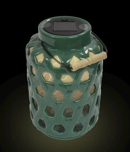 Enchanted Garden™ 9.75" Ceramic Solar Lantern 13 Enchanted Garden™ 9.75" Ceramic Solar Lantern - Image 11