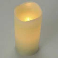 Enchanted Garden® 3" X 6" LED Flameless Candle -The Thrive Yard Sales 277 5858 3 x6 IvoryLEDCandle hi angle lit