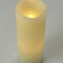 Enchanted Garden® 3" X 8" LED Flameless Candle -The Thrive Yard Sales 277 5859 3 x8 IvoryLEDCandle quarter lit