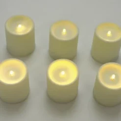 Enchanted Garden® LED Votive Candle - 6 Pack -The Thrive Yard Sales 277 5861 LEDVotiveCandle Setof6 hi angle lit