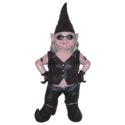 Enchanted Garden™ 15" Biker Babe Gnome Garden Statue