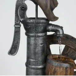 Enchanted Garden™ 28" Tiered Water Pump Outdoor Water Fountain 16 Enchanted Garden™ 28" Tiered Water Pump Outdoor Water Fountain -The Thrive Yard Sales 2771707Waterflowingdetail1