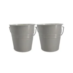 Enchanted Garden™ 2-Pack Painted Citronella Bucket - Assorted Colors -The Thrive Yard Sales 2773054 21108P 2 white 4000px