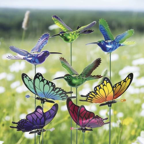 Enchanted Garden™ Butterfly & Hummingbird Garden Stake - Assorted Styles 4 Enchanted Garden™ Butterfly & Hummingbird Garden Stake - Assorted Styles - Image 2