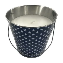Enchanted Garden™ Metal Bucket Patriotic Citronella Candle - Assorted Colors -The Thrive Yard Sales 2773868 21092PR Blue 2000px