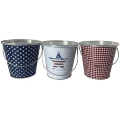 Enchanted Garden™ Metal Bucket Patriotic Citronella Candle - Assorted Colors