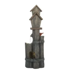 Enchanted Garden™ 33" Tiered Bird House Outdoor Water Fountain -The Thrive Yard Sales 2774022backsideview
