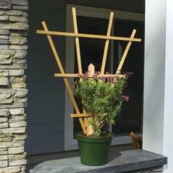 Enchanted Garden™ 29.5"W X 37.5"H Cedar Picket Fan Trellis -The Thrive Yard Sales 2774246 P SC