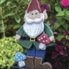 Enchanted Garden™ 27" Wood Gnome With Mushroom 2 Enchanted Garden™ 27" Wood Gnome With Mushroom -The Thrive Yard Sales 2774257 01